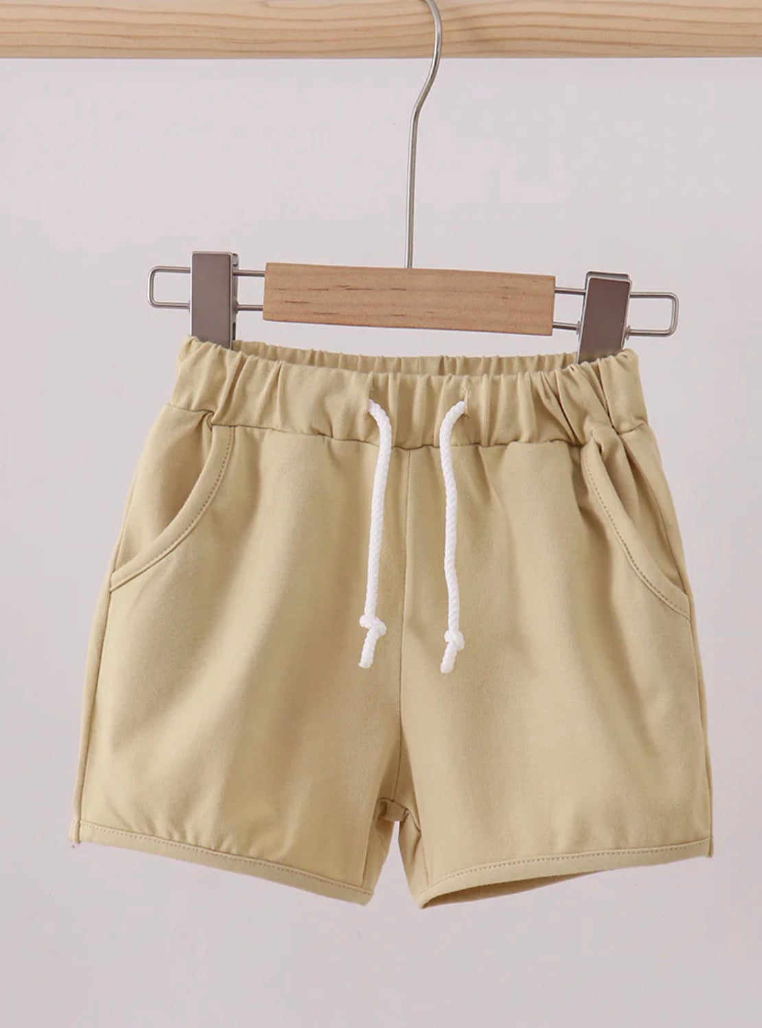 Boy Khaki Drawstring Shorts